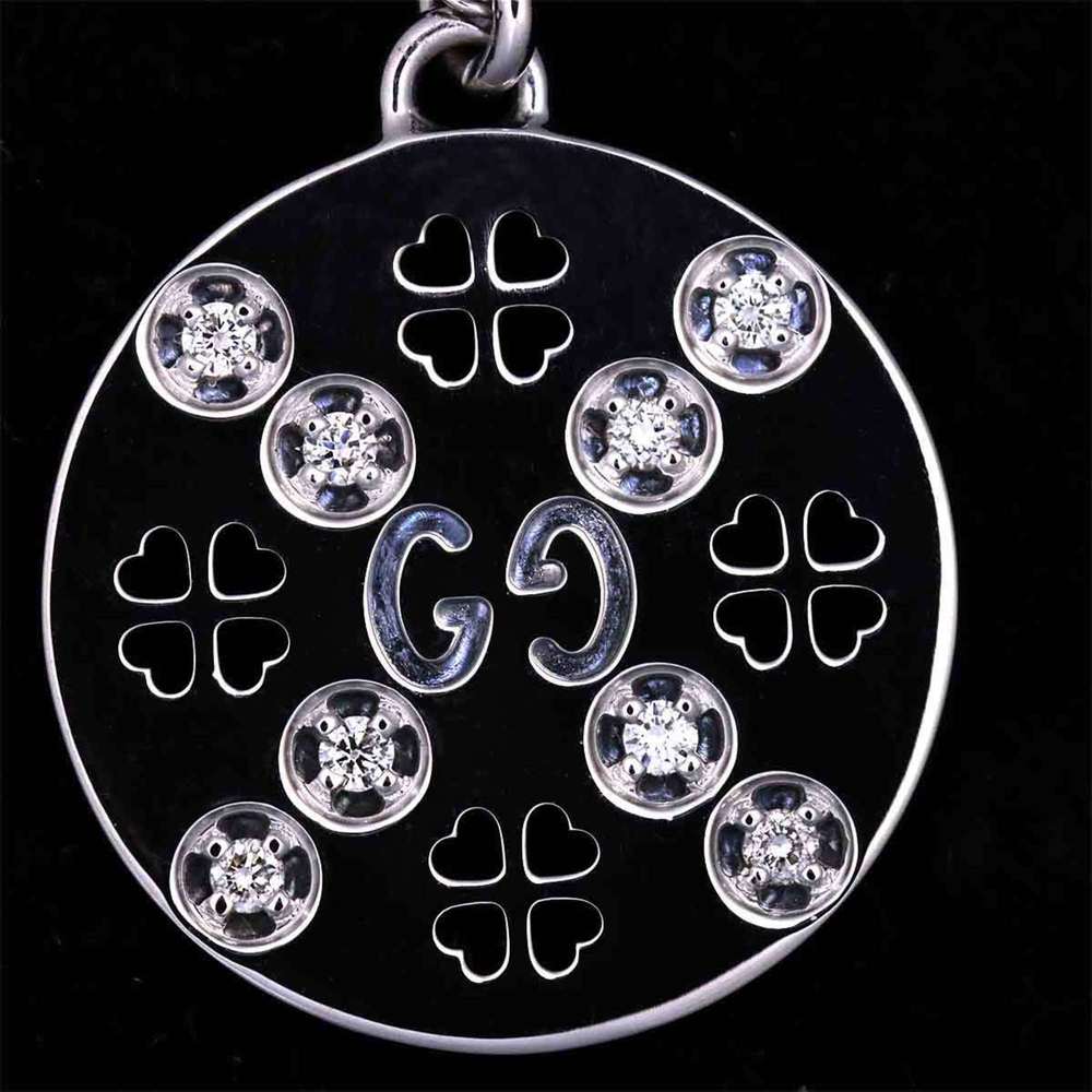 GUCCI Icon Diamond Necklace 48cm K18 WG White Gold 750 - Picture 5 of 7